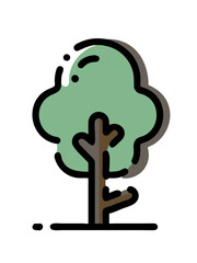 Tree with broken line style