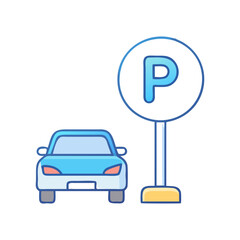 parking icon, parking vector illustration-simple illustration of parking, perfect for parking logos and icons