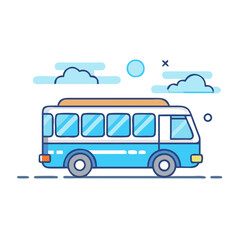 shuttle bus icon, shuttle bus vector illustration-simple illustration of shuttle bus, perfect for shuttle bus logos and icons