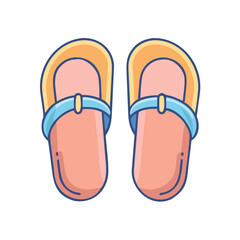 slippers icon, slippers vector illustration-simple illustration of slippers, perfect for slippers logos and icons