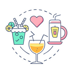 welcome drink icon, welcome drink vector illustration-simple illustration of welcome drink, perfect for welcome drink logos and icons