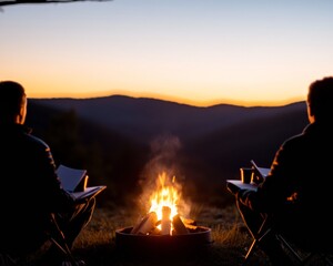 Collaborative Campfire Retreat Team Building in Natures Glow for Enhanced Creativity and Relaxed Corporate Dynamic - Outdoor Strategy Planning for Modern Enterprises