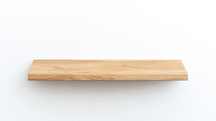 A light oak wood plank with a subtle, linear grain pattern displayed on a plain white background top view emphasizing minimalism technology tone colored pastel
