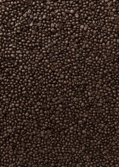 A background of coffee beans. The color is dark brown, and the texture resembles real coffee beans