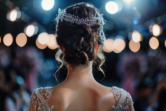 Women participating in a beauty contest generative AI concept