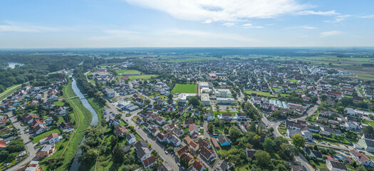 Blick auf die Festspielstadt Vohburg im Kreis Pfaffenhofen in Bayern