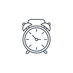 Clock icon symbol vector illustration isolated on white background