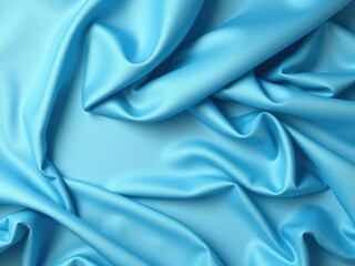 Obraz premium Silky blue fabric is artfully arranged in a geometric pattern on a smooth surface, minimalist aesthetic, blue textile, graphic elements