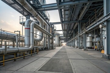 Industrial metal background with pipes and machinery, pipe framework, metal substrate