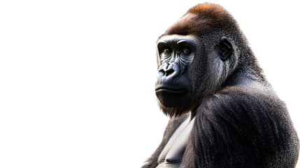 Obraz premium Gorilla isolated over white background