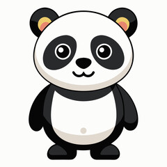 Naklejka premium panda bear cartoon