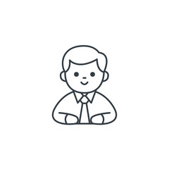 Avatar Accountant icon symbol vector illustration isolated on white background
