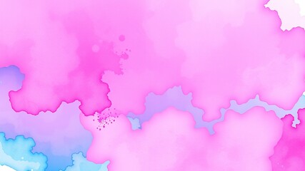 Obraz premium Abstract Pink and Blue Watercolor Background - Digital Art
