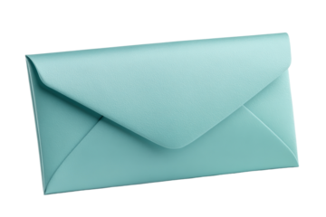 Isolated Teal Long Envelope Angled View