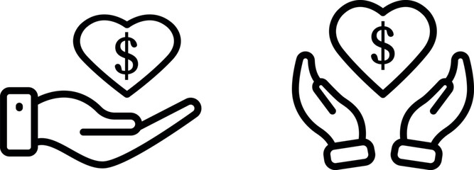 "Charity Icon Representing Giving and Generosity"