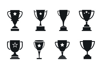 Golf Award vector clip art Isolated set, Golf Award collection, Golf Award Outline silhouette vector set