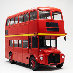 double decker bus on white background