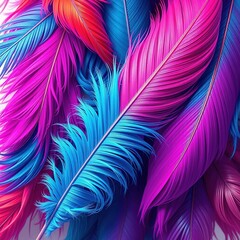 Obraz premium Bohemian Feather Fashion - Abstract Dreamy Style