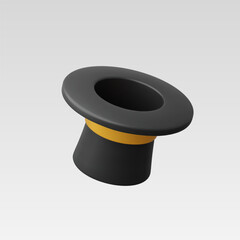 3d Realistic Magic hat icon vector illustration