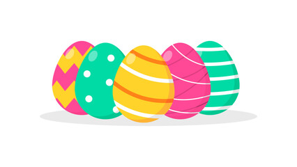 Isolated Easter eggs on a white background. Vector