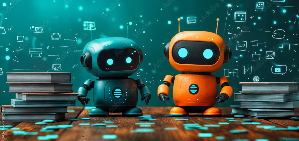 Poster chatbot integration in education: ai robots simplifying learning through custom content creation