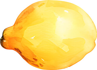 Watercolor detox food.  Lemon