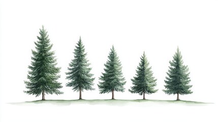 Obraz premium Three majestic trees in harmony, a serene natural landscape captured in stunning detail