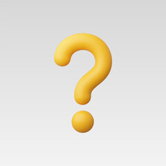 3d Realistic Question mark vector Illustration