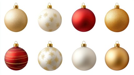 Sparkling christmas balls set, festive ornaments for holiday decor and seasonal cheer