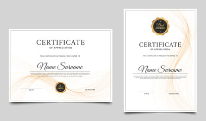 Certificate of appreciation layout design. Clean certificate border template. Vector