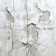 Obraz premium Cracked and Peeling White Wall Texture