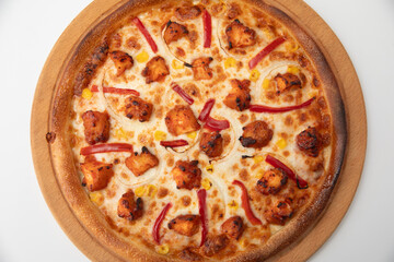 Spicy chicken pizza, chicken pizza