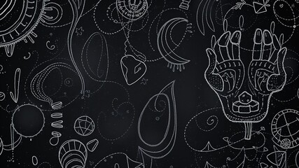 Chalk Line Illustrations - Hand Drawn & Painted Patterns