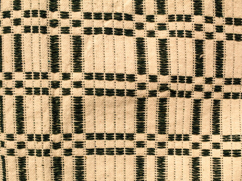 Geometric pattern in black and white, on an indigenous sleeping hammock, from Maranh&atilde;o, Brazil. Indigenous art.