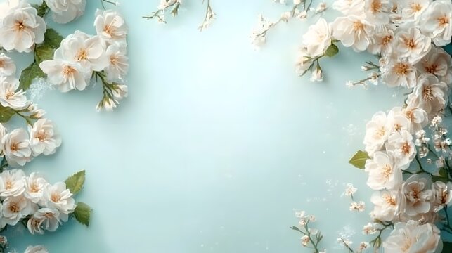 Delicate and romantic floral background with soft pink and white blossom flowers on tree branches  Beautiful springtime nature scene with a natural organic and tranquil feel