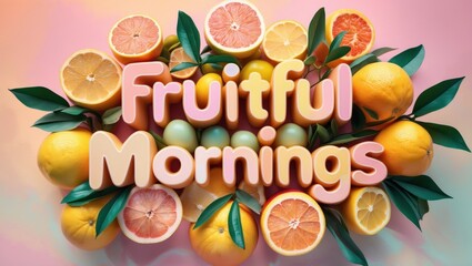 Bright and Colorful Citrus Fruits Arrangement for Morning Vibe