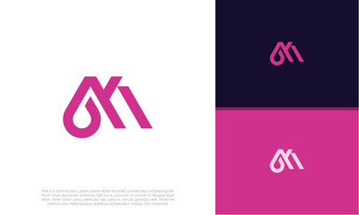 Initials M logo design. Initial Letter Logo. Innovative high tech logo template.	