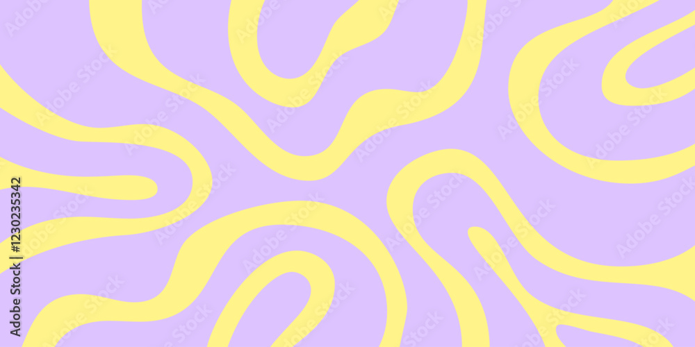 Poster cool abstract psychedelic background. vector design groovy pattern y2k texture. hand drawn trippy ba