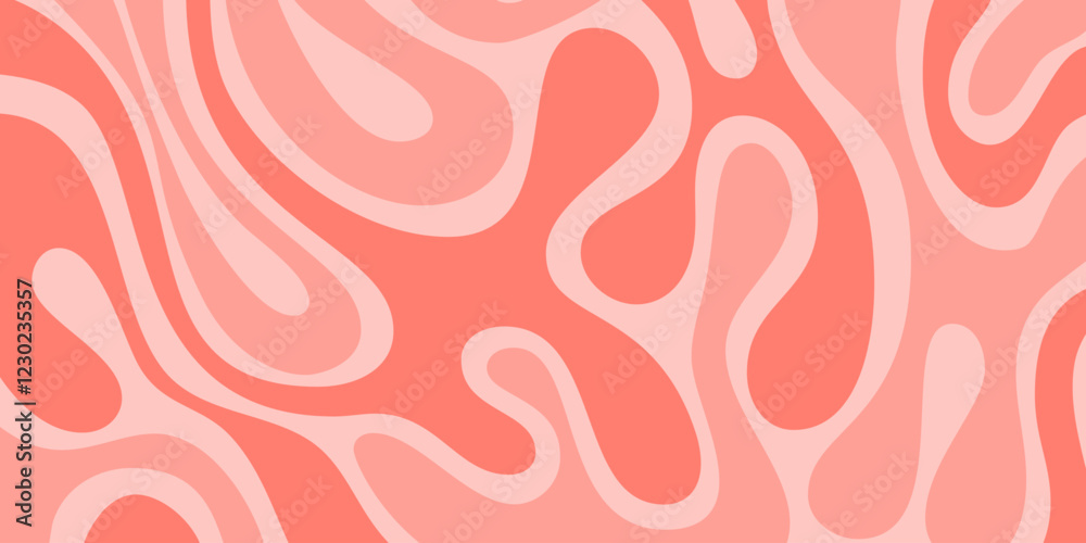 Poster Cool Abstract Psychedelic Background. Vector Design Groovy Pattern Y2k Texture. Hand Drawn Trippy Backdrop.