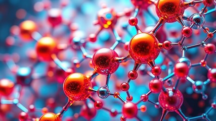 Colorful Chemistry and Biology Elements Pattern - Scientific Display