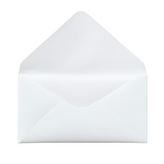 Plain White Envelope with Sealed Flap Isolated on White Background