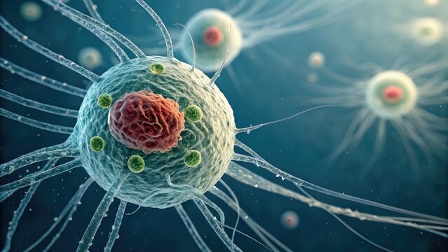 Plant cell mitosis with spindle fibers, chromosomes, microtubules, plant cell, cytoplasm