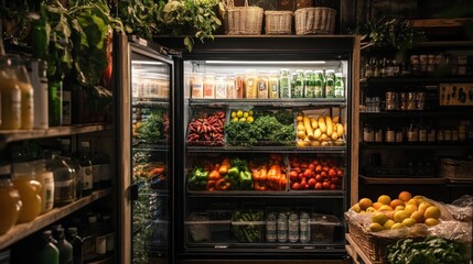 Fresh Produce and Beverages in a Well-Stocked Cooler
