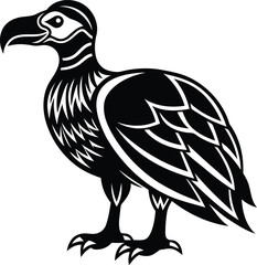 Modern Vulture vector illustration design, Vulture line art vector, Vulture vector icon design