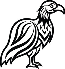 Modern Vulture vector illustration design, Vulture line art vector, Vulture vector icon design