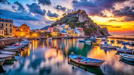 Long Exposure: Sant'Angelo Port, Ischia Island, Naples, Italy - Dramatic Seascape