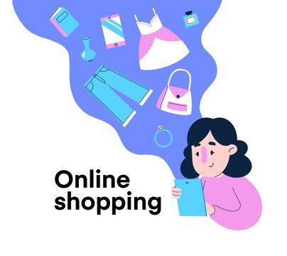 Online shopping illustration