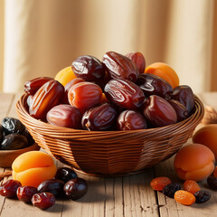 basket with dried fruits