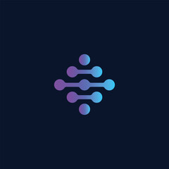 Tech Logo design fully editable vector template