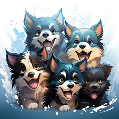 Three Little Wolves: A Moonlit Serenade By Generated AI